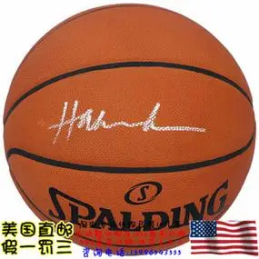 美国代购 火箭队 奥拉朱旺 亲笔签名 斯伯丁篮球 fanatics认证