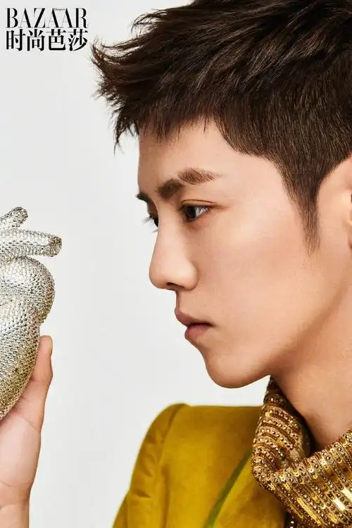 鹿晗短发登杂志封面酷飒又有型