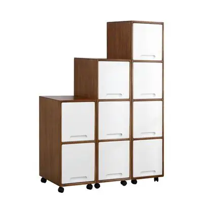 3035cm宽夹缝五层翻盖收纳柜抽屉式实木储物柜子窄缝厨房置物架