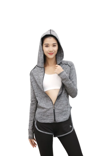 运动装灰色运动外套女美丽时尚女模特女生