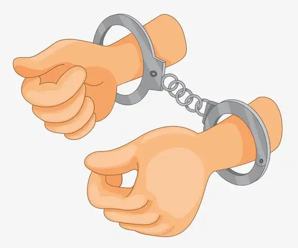 手铐手铐手绘插画