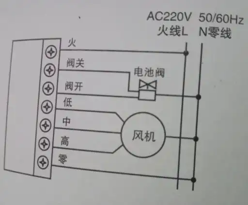 风机盘管温控器接线图
