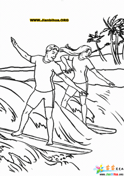 第2页沙滩上人物简笔画沙滩主题立简笔画沙滩的小孩简笔画人在海边简