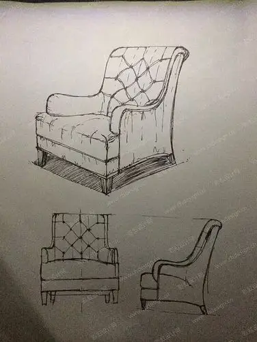手绘桌椅家具设计