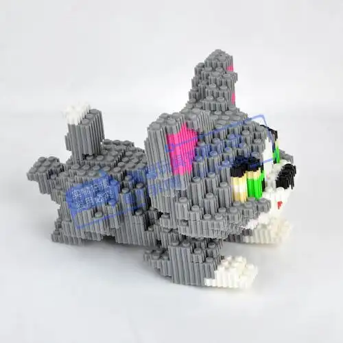 初赞kkt中颗粒微型串联积木 男孩儿童益智拼插拼装卡通造型玩具