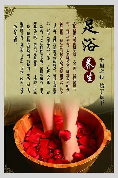足浴养生脚底按摩足浴海报