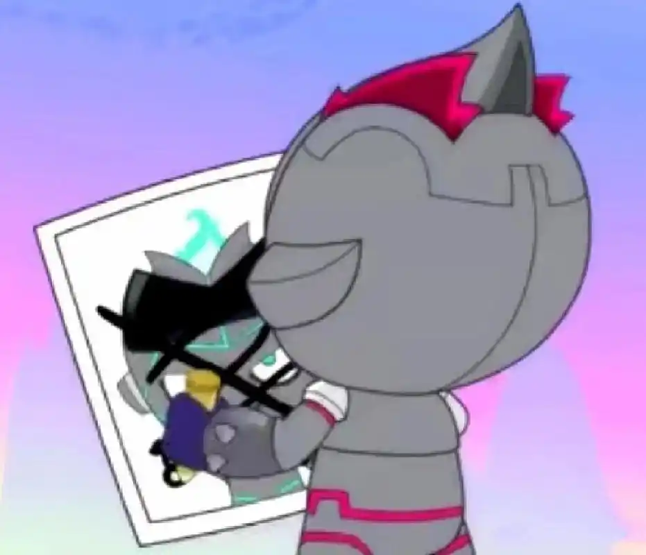 阿卡斯把伽罗照片画成这样!	 阿卡斯把伽罗照片画成这样!