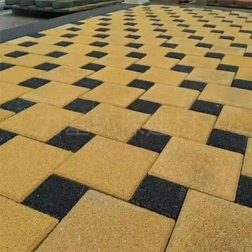 黄色生态水泥彩砖人行道pc砖彩色透水砖报价