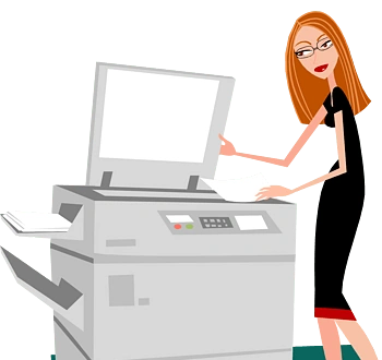 卡通简便印刷机矢量素材图片