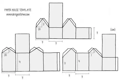 纸模型之diy纸房子手工教程