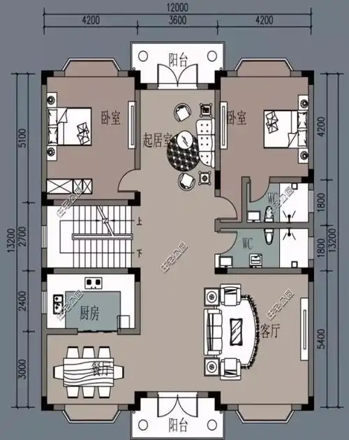层平面布局一层平面布局3,应客户要求,这是一套首层带商铺的别墅设计