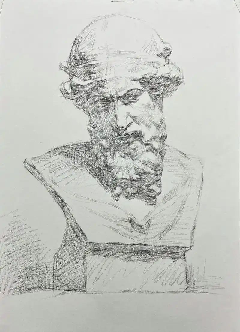 石膏像步骤图 - 抖音