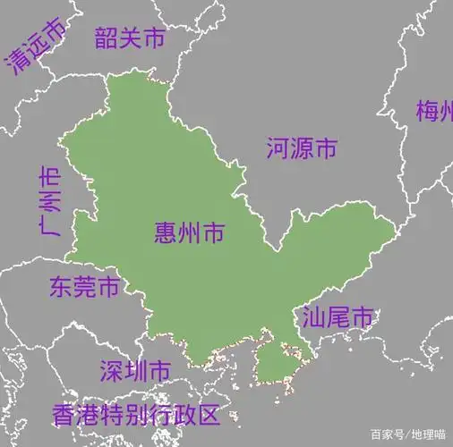 广东省惠州市建成区排名,有你的家乡吗?