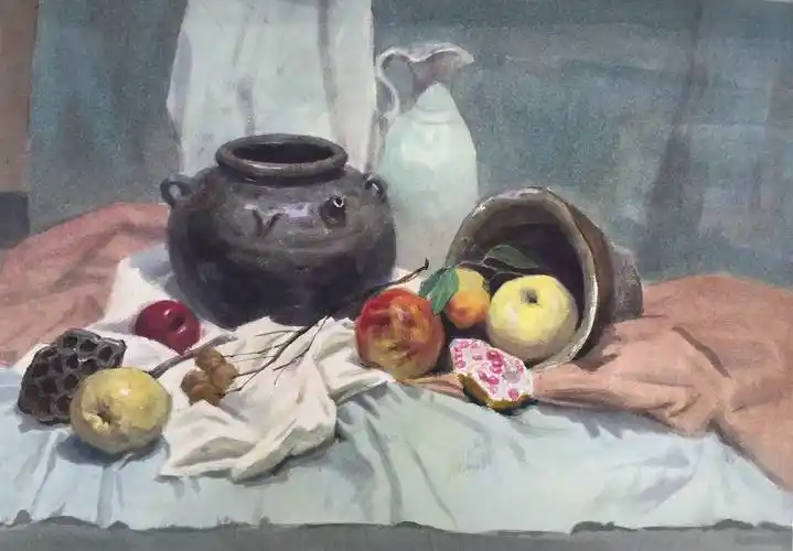 静物水彩画图片静物水彩画图片初学水果