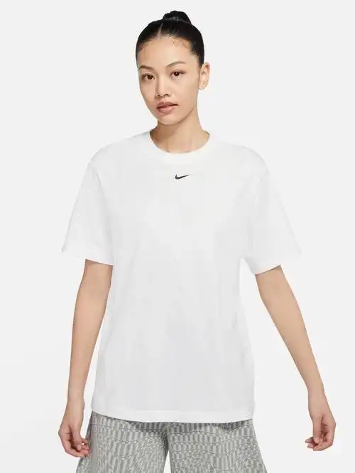 nike耐克官方女子t恤夏季宽松纯棉休闲刺绣