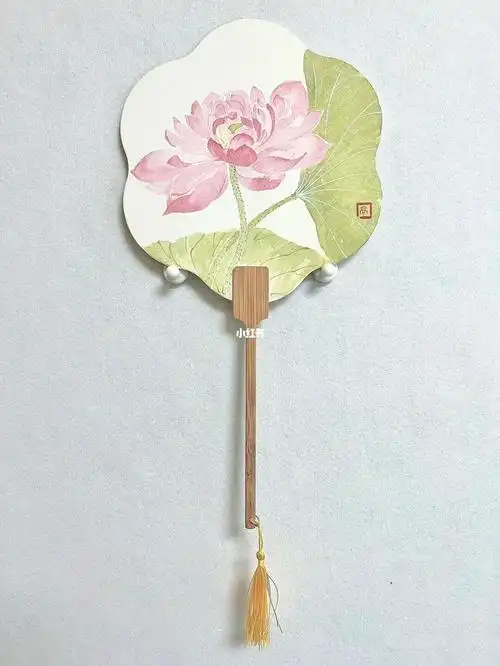 团扇荷花小扇子