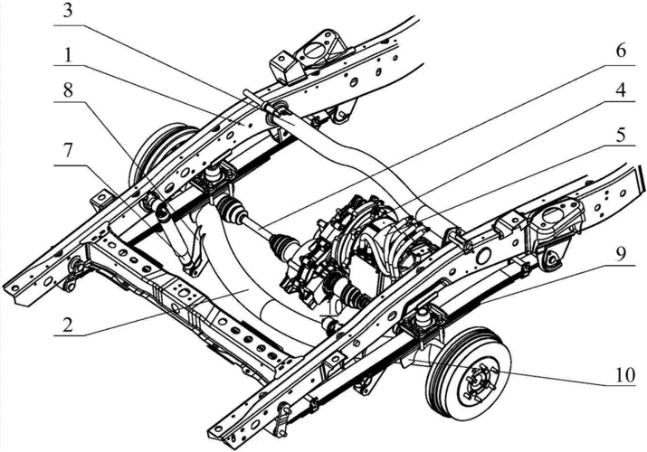 新型纯电动汽车整体后桥装置制造方法及图纸