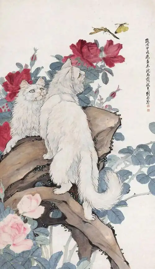 名家画猫作品欣赏-名人字画网