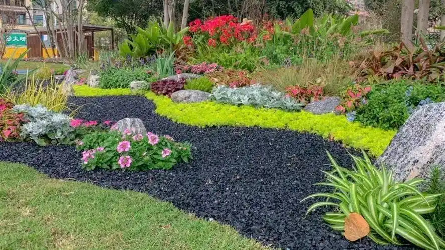 邑品环境丨无水胜有水,庭院旱溪真不错~_景观_水景_卵石