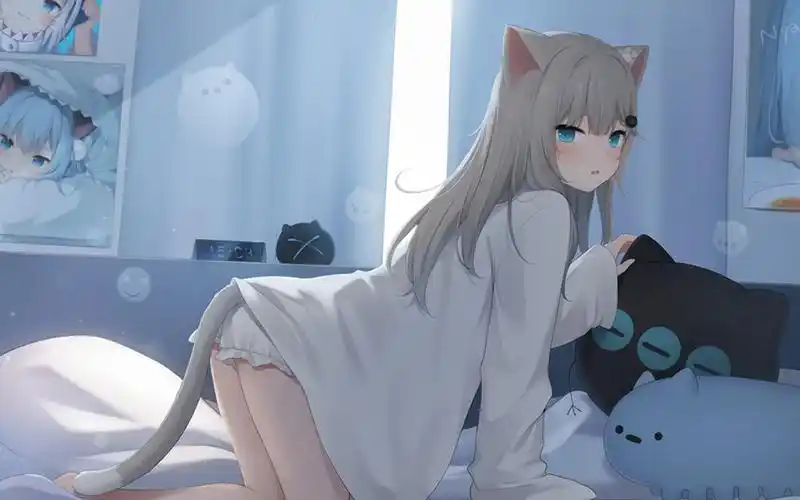 猫羽雫蓝色眼睛女子