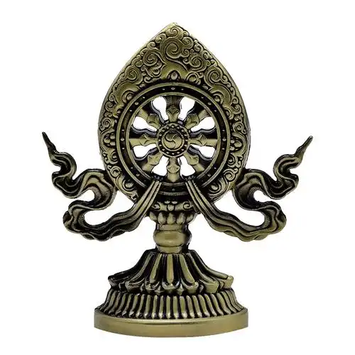 藏传七政宝七珍宝护国政法密宗金轮宝铜轮王七宝八吉祥摆件