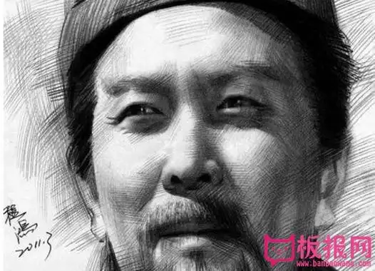 诸葛亮素描头像