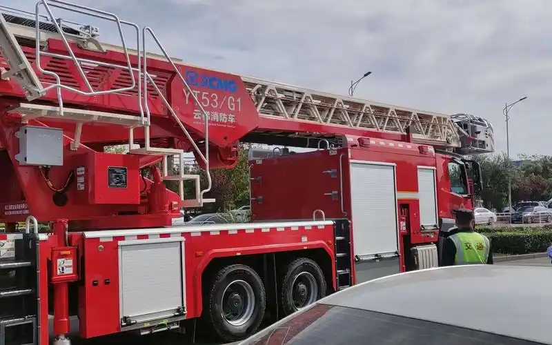 21年消防展撤展!徐工53m云梯