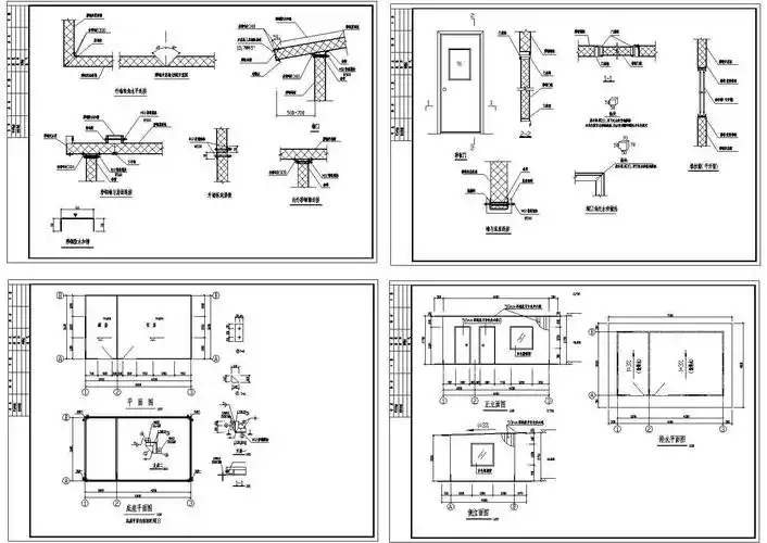 某单层彩钢夹芯板无骨架活动房结构图