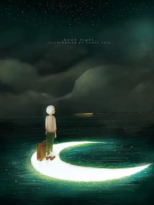 插画,孤单星球,lost7,孤独,寂寞《孤单星球》