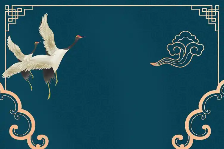 文艺复古中国风祥云广告设计背景