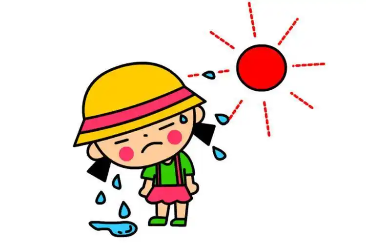 夏日流汗女孩简笔画女孩简笔画