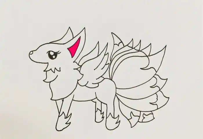 九尾狐怎么画步骤