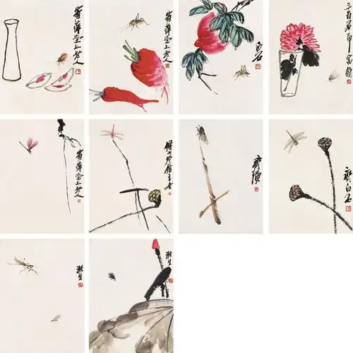 齐白石作品选3 各种花卉草虫册页