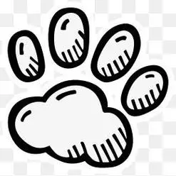 兔子脚印卡通简笔画