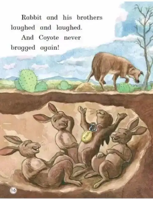 兔子和他的兄弟们笑了又笑.andcoyoteneverbraggedagain!