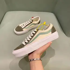 fanvans品 万斯汽水系列白绿色苹果汽水帆布鞋糖果夏日男女板鞋