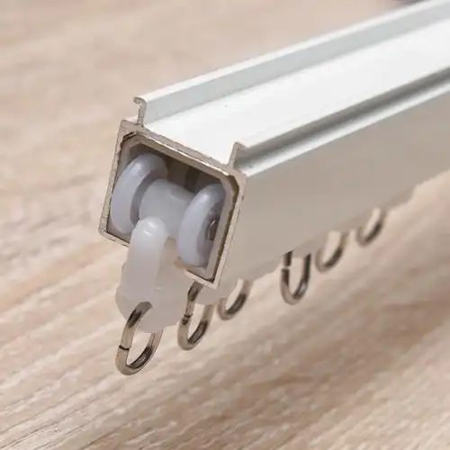 小天使单双轨装直侧顶双轨滑道铝合金滑轮导轨滑轨窗帘轨道