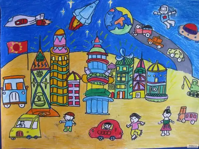 太空城_科幻画-画画图片大全