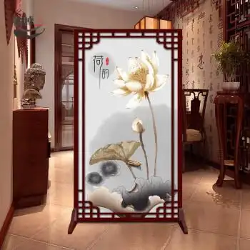 な屏风隔断折叠客厅中式进门中式屏风隔断客厅进门玄关风水遮挡小户型