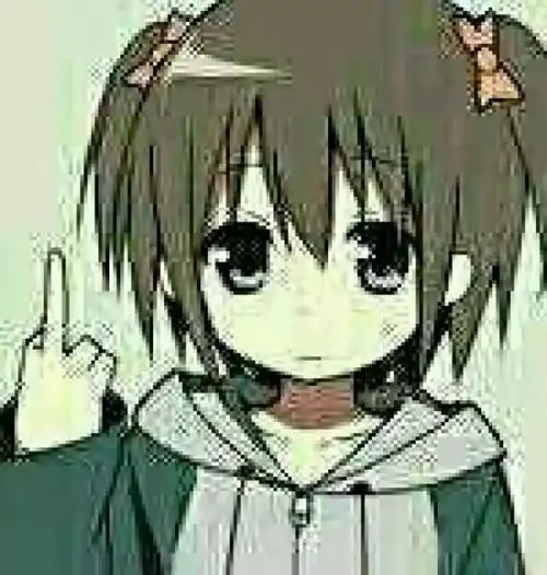 中指(动漫表情包)看到你,中指就自动竖起来傻逼,我不想跟你说话了!