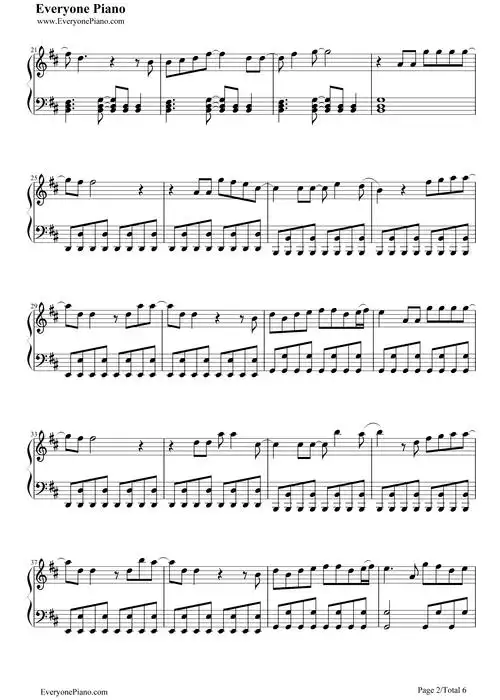 lucky-exo五线谱预览2-钢琴谱文件(五线谱,双手简谱,数字谱,midi,pdf)