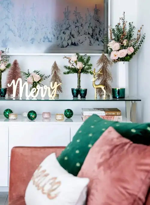 sydne style shows how to decorate a mantle for the holidays with