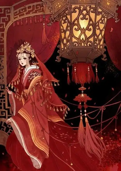 最美不过出嫁时(古风动漫凤冠霞帔女孩)