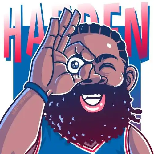 原创nba插画欢迎哈登入驻小红书