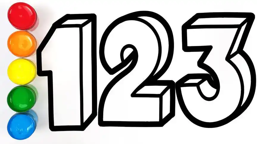 一边学英语 边教宝宝认识学画10个立体数字 #早教启蒙简笔画涂色