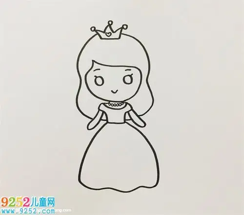 卡通画人物可爱公主卡通公主简笔画教程