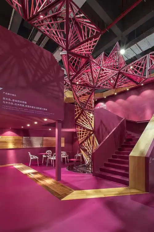 堂晤设计--叠园 久盛地板展台设计