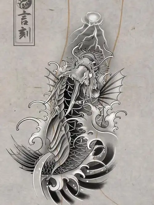 纹身  #刺青  #深圳纹身 #东莞纹身  #鳌鱼纹身  #小腿纹身  #传统