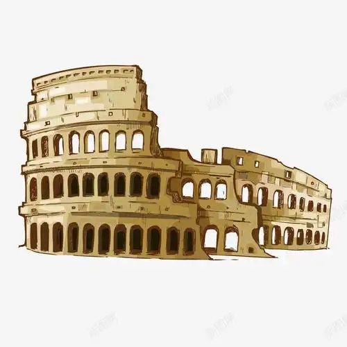 古代 城市 帝国 建筑 文化 斗兽场 旅游 旅行 欧洲 矢量图 罗马 元素