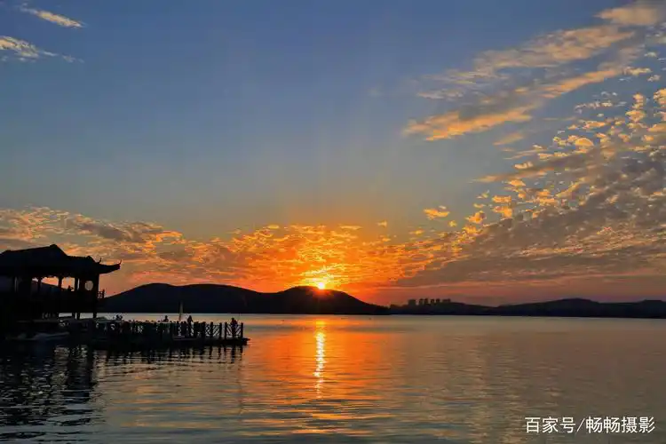 最美的落日晚霞—追逐云龙湖上的落日